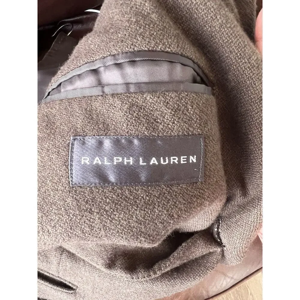 Ralph Lauren Black Label Slim Fit 100% Wool Brown blazer Sport Jacket 42R - Picture 11 of 12